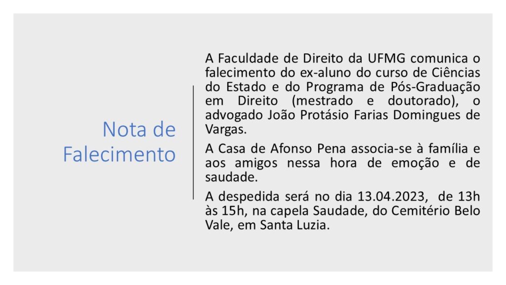 NOTA DE FALECIMENTO