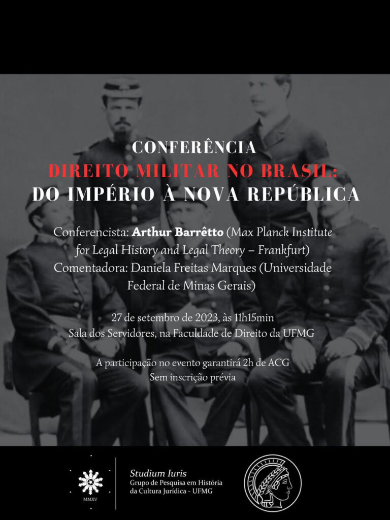 EVENTO: “DIREITO MILITAR NO BRASIL: DO IMPÉRIO À NOVA REPÚBLICA”.