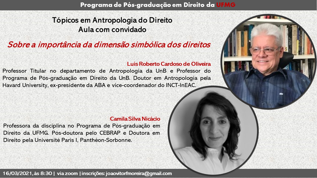Aula aberta com Luís Roberto Cardoso de Oliveira (UNB) na disciplina  Antropologia jurídica do programa de pós-graduação